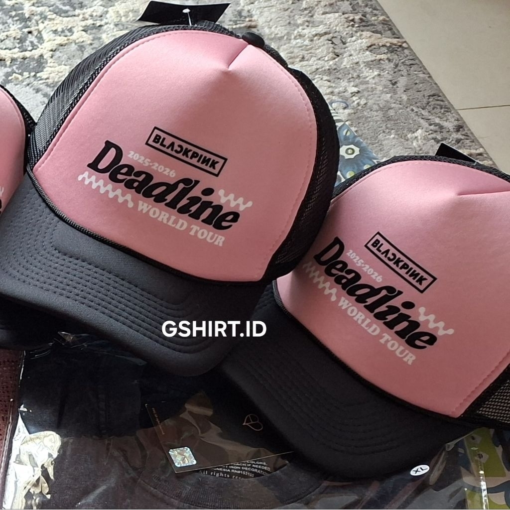[ORIGINAL] Official Blackpink Deadline Cap FREE Photocard - Topi Blackpink