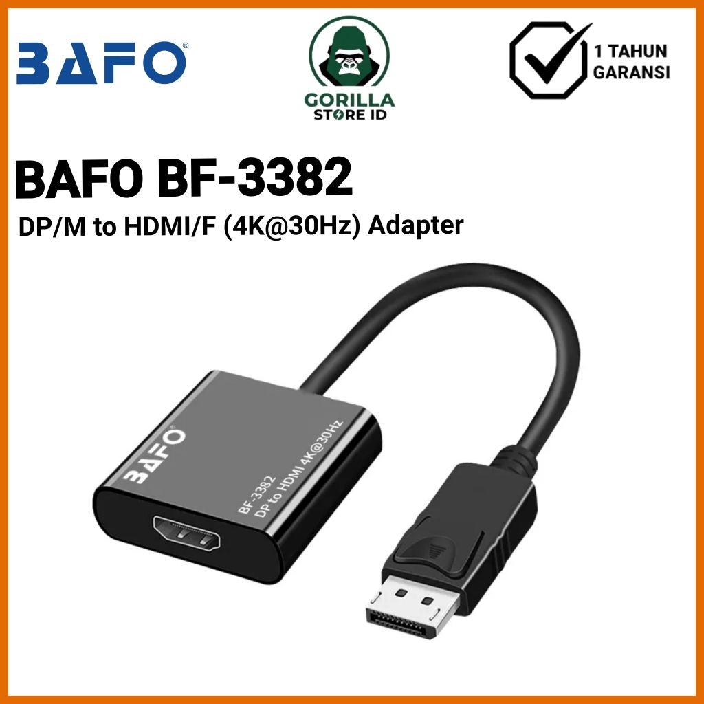 BAFO BF-3382 DP/M to HDMI/F (4K@30Hz) Adapter