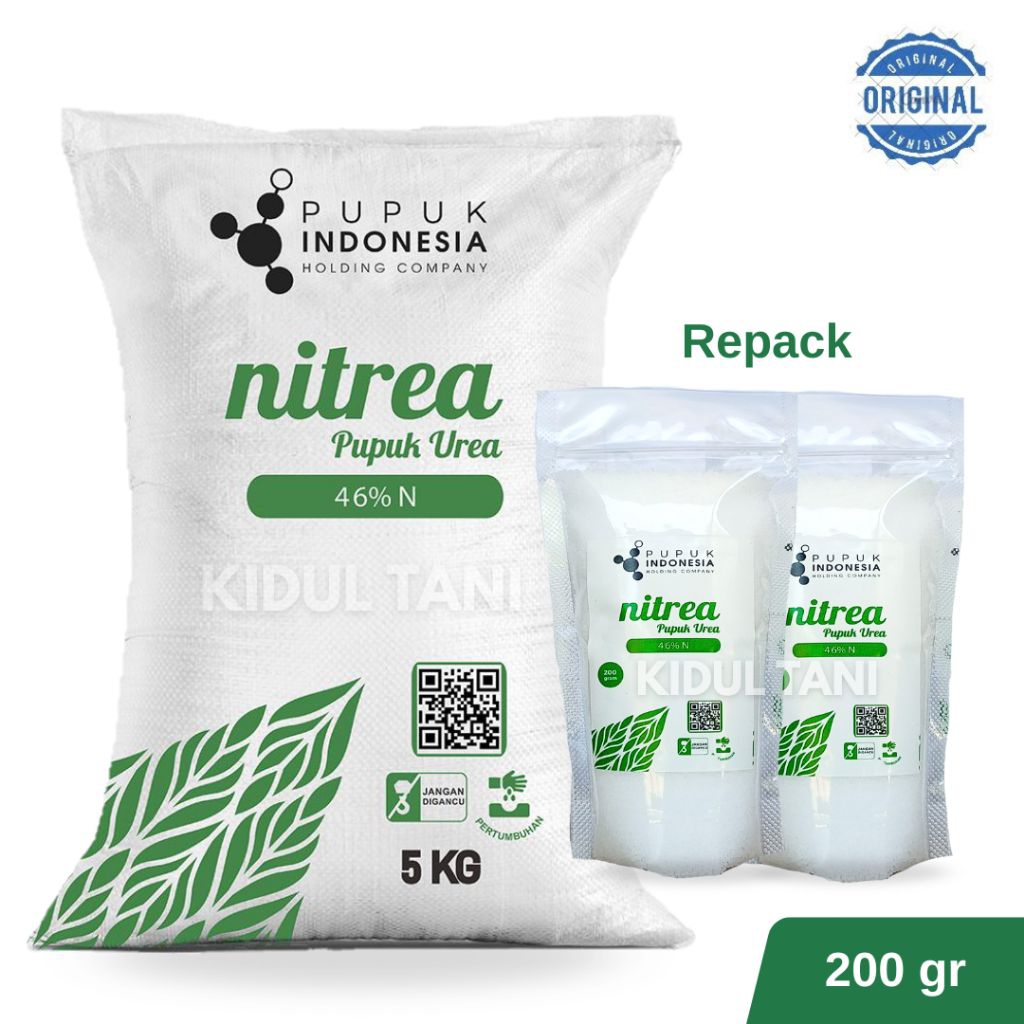 Pupuk Urea Nitrea repack 200 gr pupuk penyubur daun hijau semua jenis tanaman non subsidi