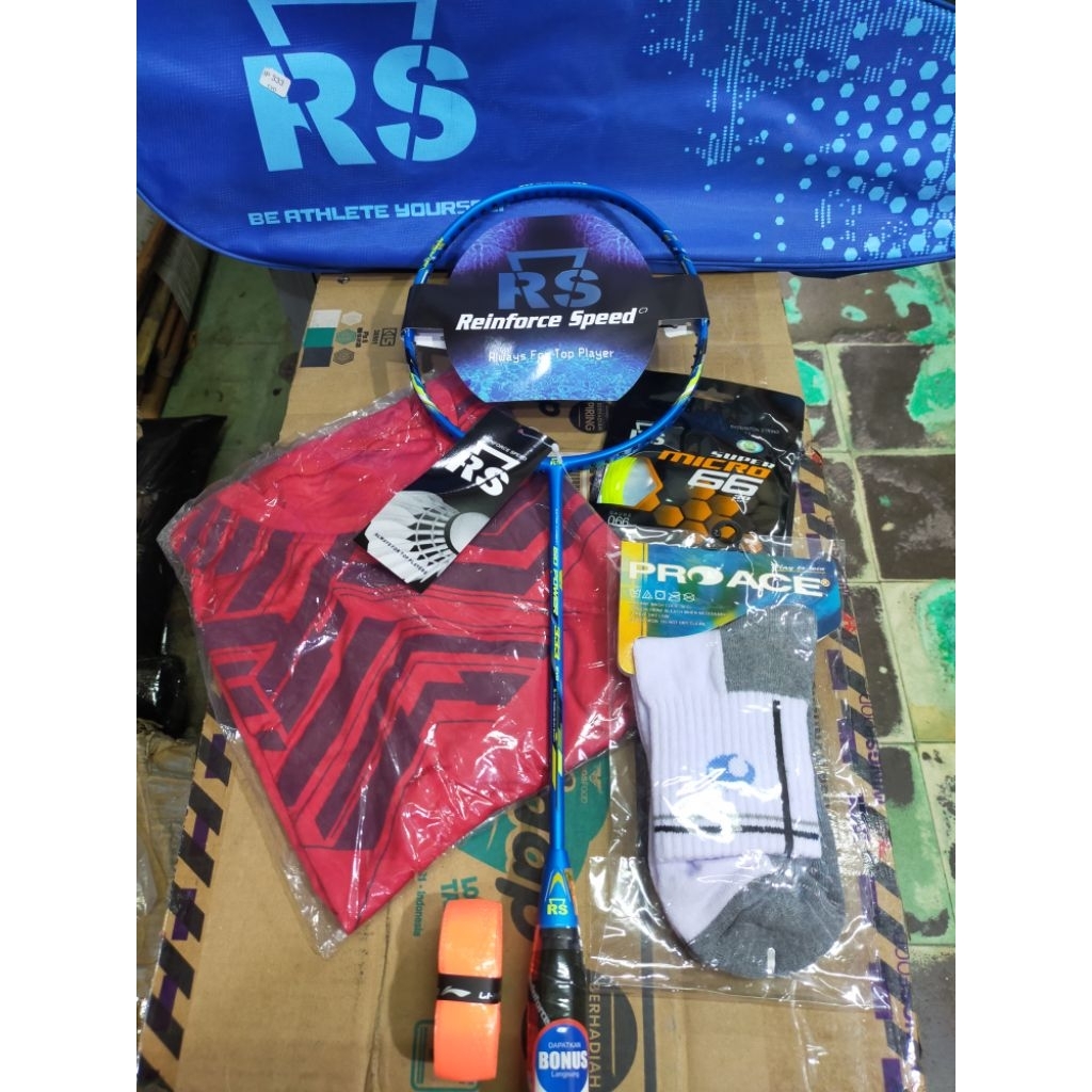 Raket Badminton Reinforce Speed RS ISO Power 333 EVO Original Komplit