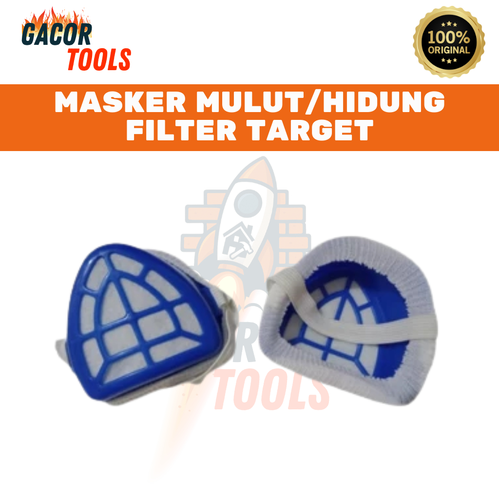 Masker Hidung Mulut Filter Biru TARGET / Masker Hidung Anti Debu + Filter Biru / Masker Proyek Safet