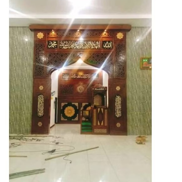 Custom Mihrab Masjid Modern / Mihrab Masjid Full Kayu Jati Ukir / Mihrab masjid nabawi / Custom kali