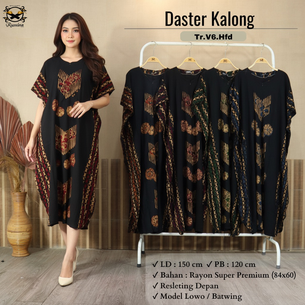 RM (LD 150 PB 120) Daster Kalong Lowo Daster Batwing Lengan Kelelawar Original Batik Cap Daster Prem