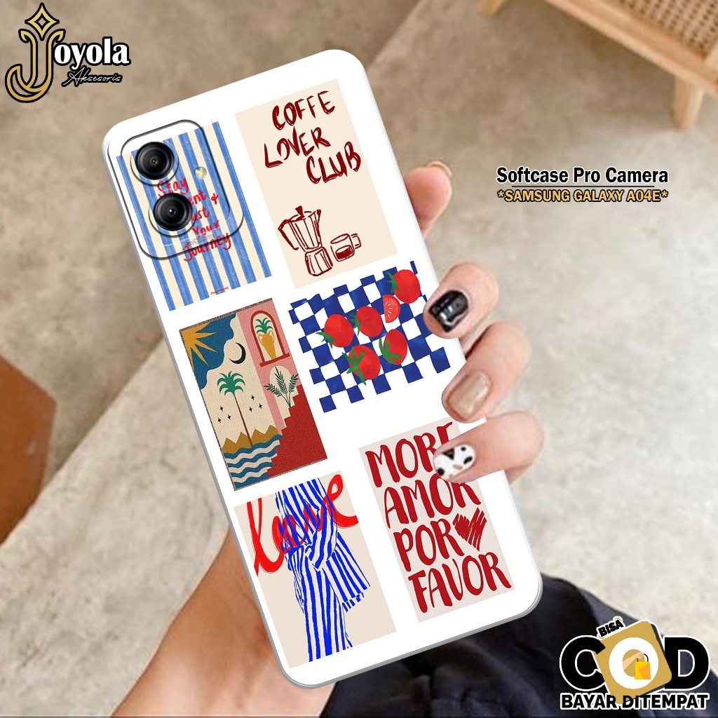 Case Samsung Galaxy A04E - JOYOLA - Case Aesthetic - Softcase Samsung Galaxy A04E - Pro Camera - Cas