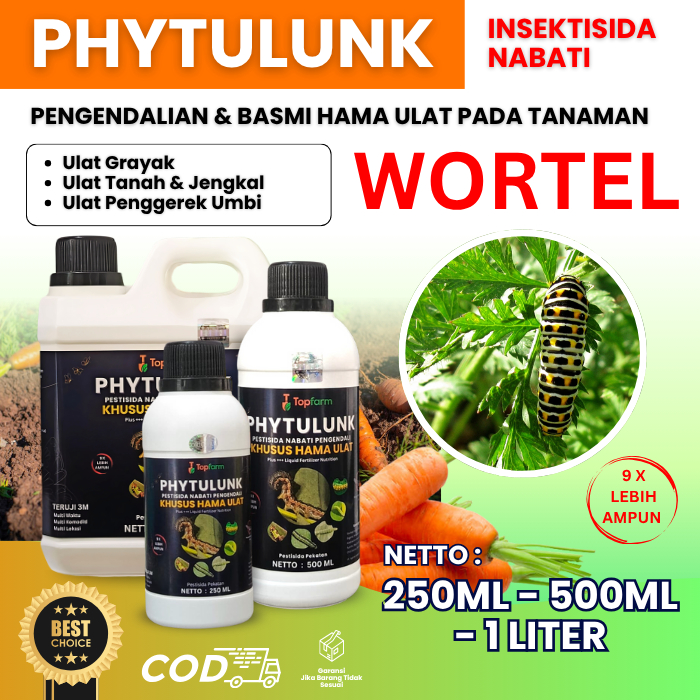 Obat Ulat Topfarm / Obat Hama Ulat Tanaman Wortel / Obat Semprot Hama Tanaman Buah Umbi Wortel / Oba