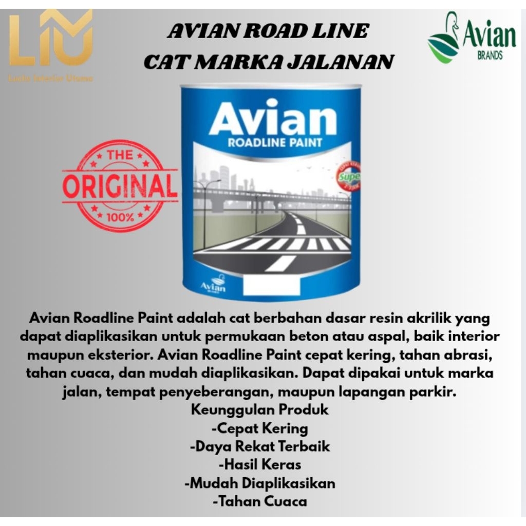 AVIAN ROAD LINE / CAT MARKA JALAN UKURAN 1 KG TERMURAH ORIGINAL