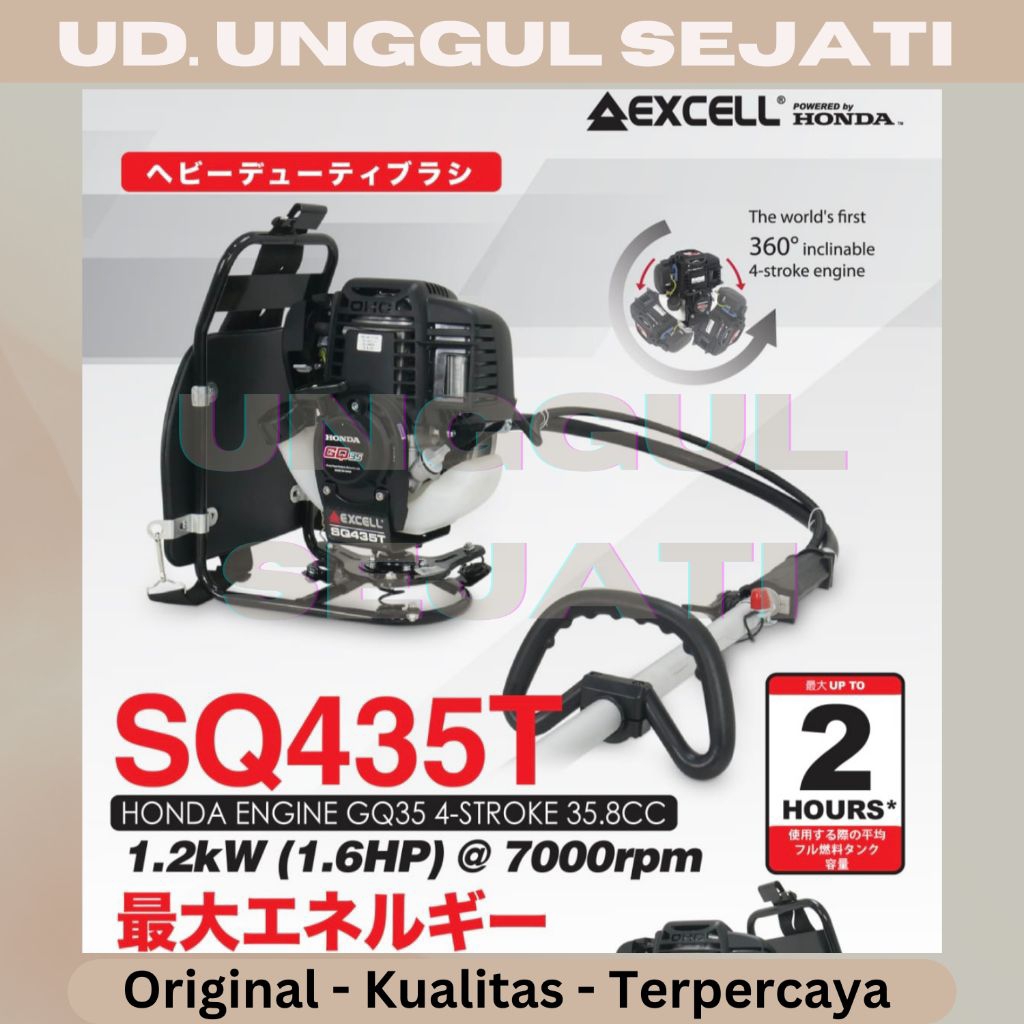 Excell SQ435T. Mesin potong rumput gendong mesin Honda 4 tak