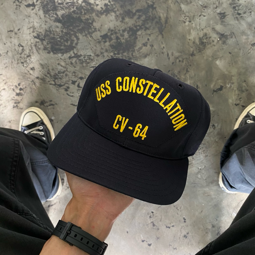 VINTAGE 80s USS CONSTELLATION HAT (Made In USA)