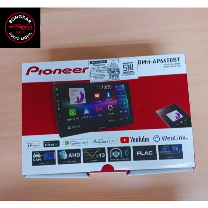 HEAD UNIT PIONEER DMH-AP6650BT / HEAD UNIT PIONEER 9 INCH WIRELESS APPLE CARPLAY & ANDROID AUTO