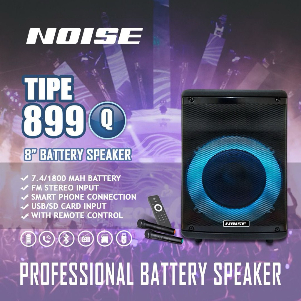 Speaker Portable Wireless Noise 899 Q 899q Original 8 inch Bluetooth