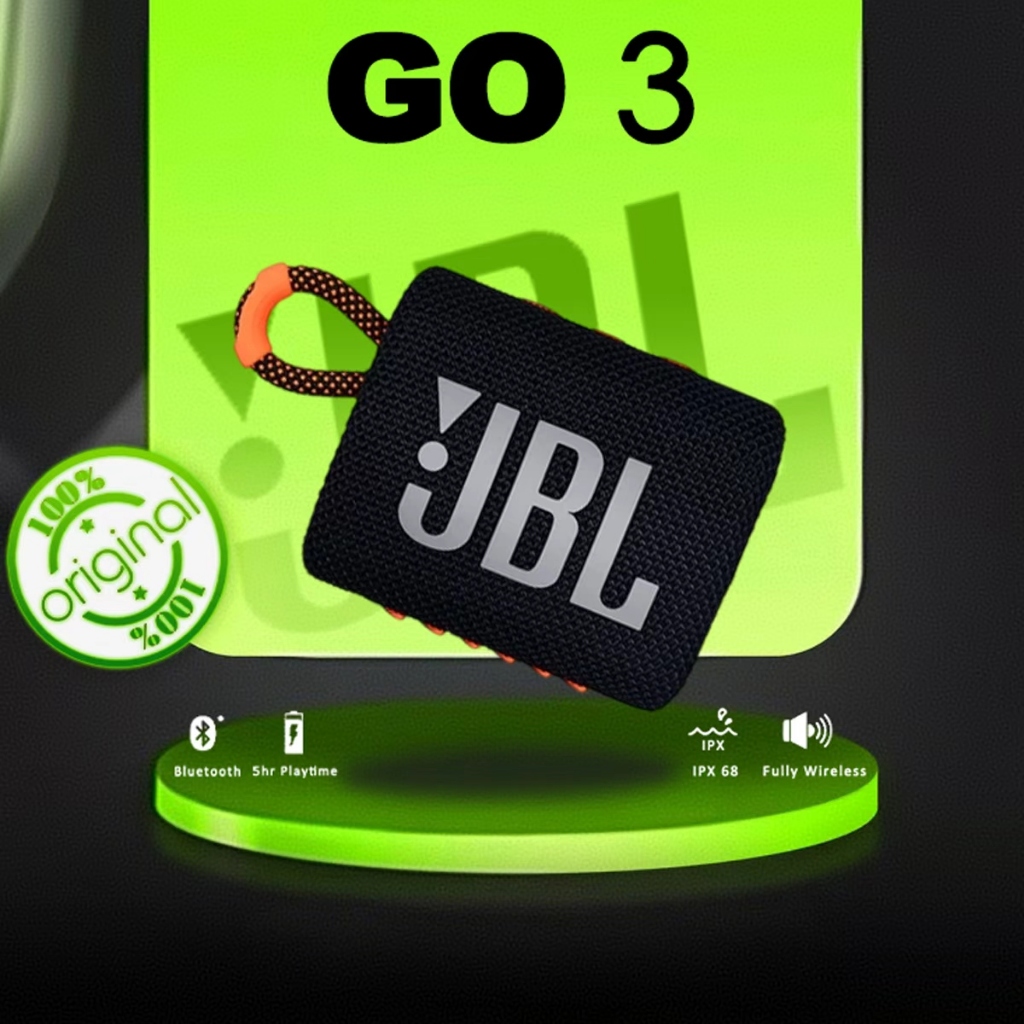 JBL Go 3 Speaker Bluetooth Bass / Speaker Bluetooth Mini JBL For Laptop Punchy Sound Dan Punchy Bass