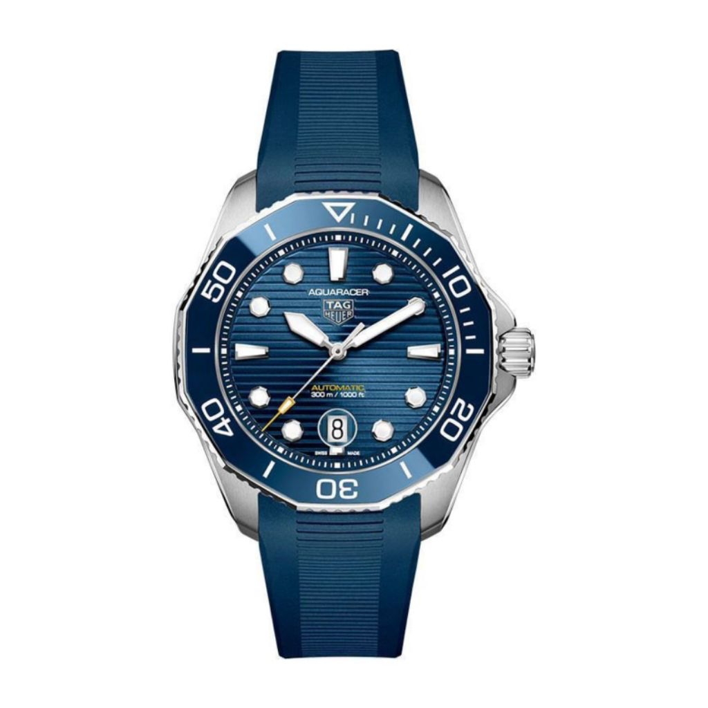 Tag Heuer Aquaracer Blue Wave Dial Professional 300M, Bezel Ceramic with Date Rubber 43 - New in Box