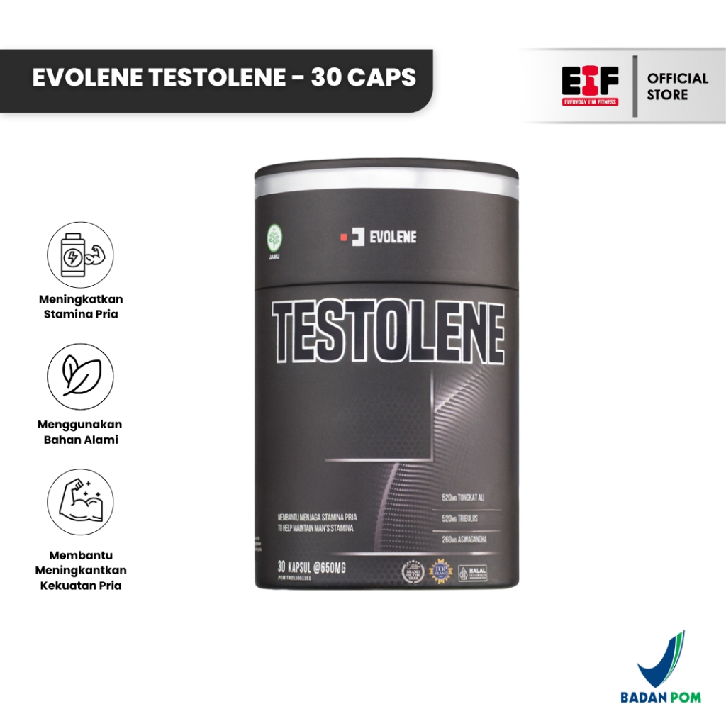 EVOLENE Testolene - Suplemen Fitness - Testosteron Booster