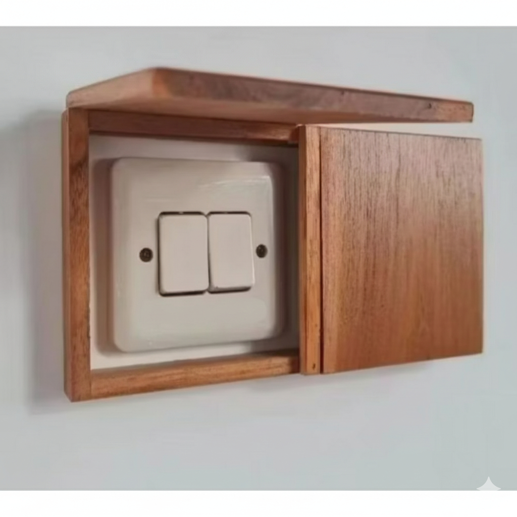 Frame Saklar Lampu Kayu Jati Asli 100% 3D Glow in the Dark/Frame Saklar