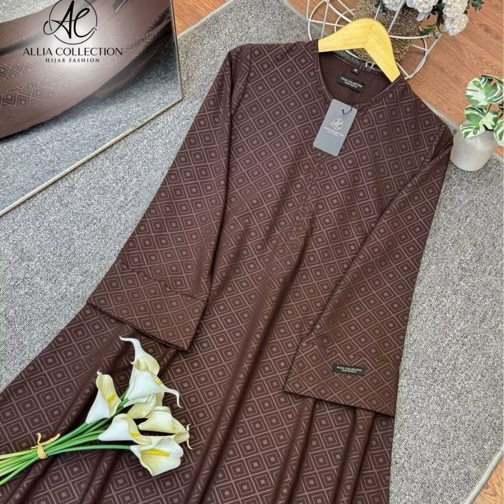 Abaya emboss diamond wolfis premium