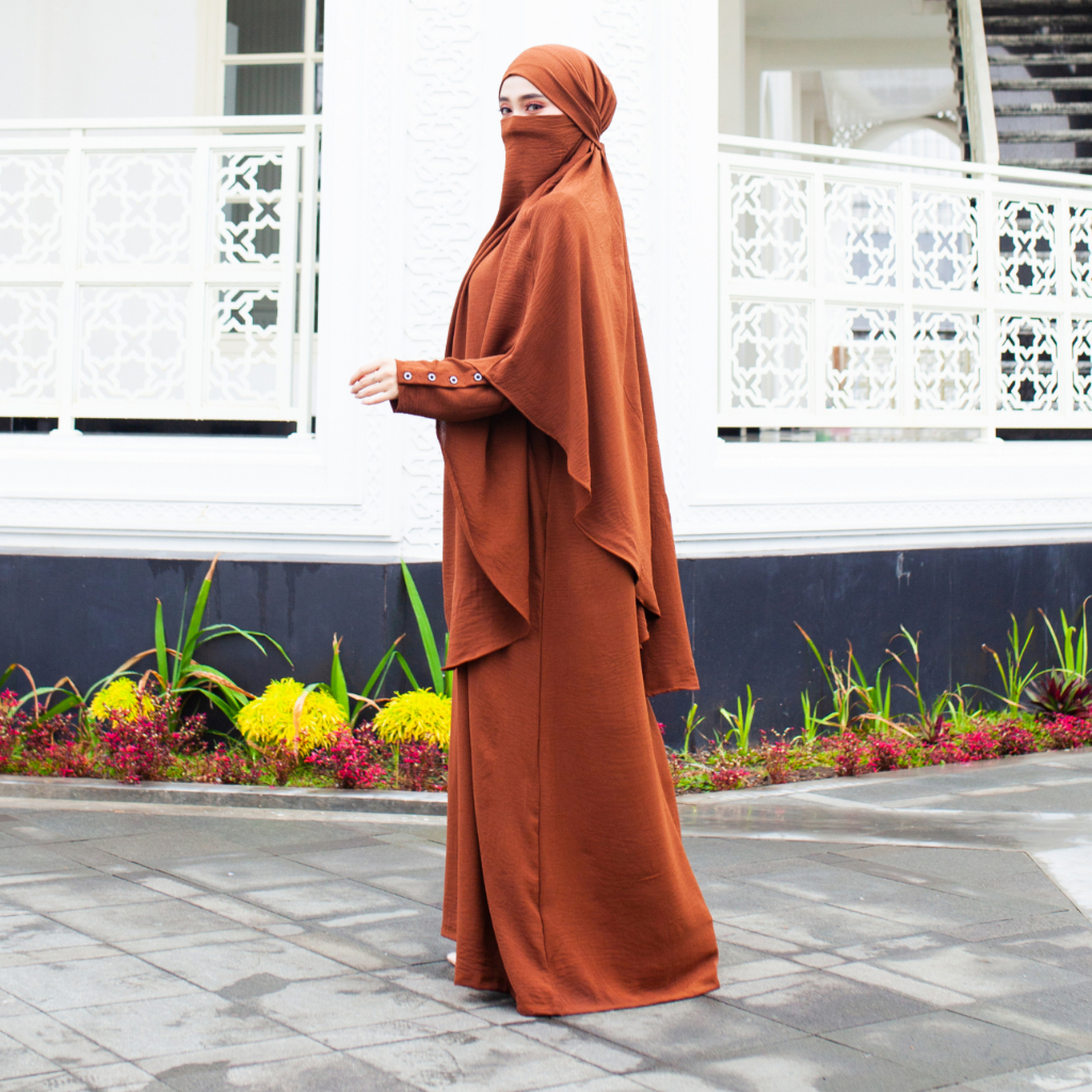Asfara - Habsya Abaya Set Nesspresso | Gamis French Khimar Set Niqab | Abaya Set Hijab