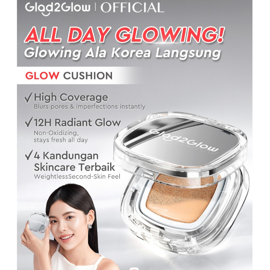 Glad2Glow Perfect Cover Glow Cushion | Foundation Waterproof & Concealer BB Cream