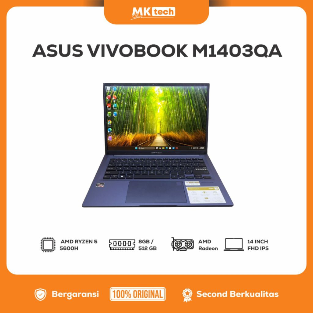 laptop second berkualitas, high performance, ASUS VIVOBOOK M1403QA