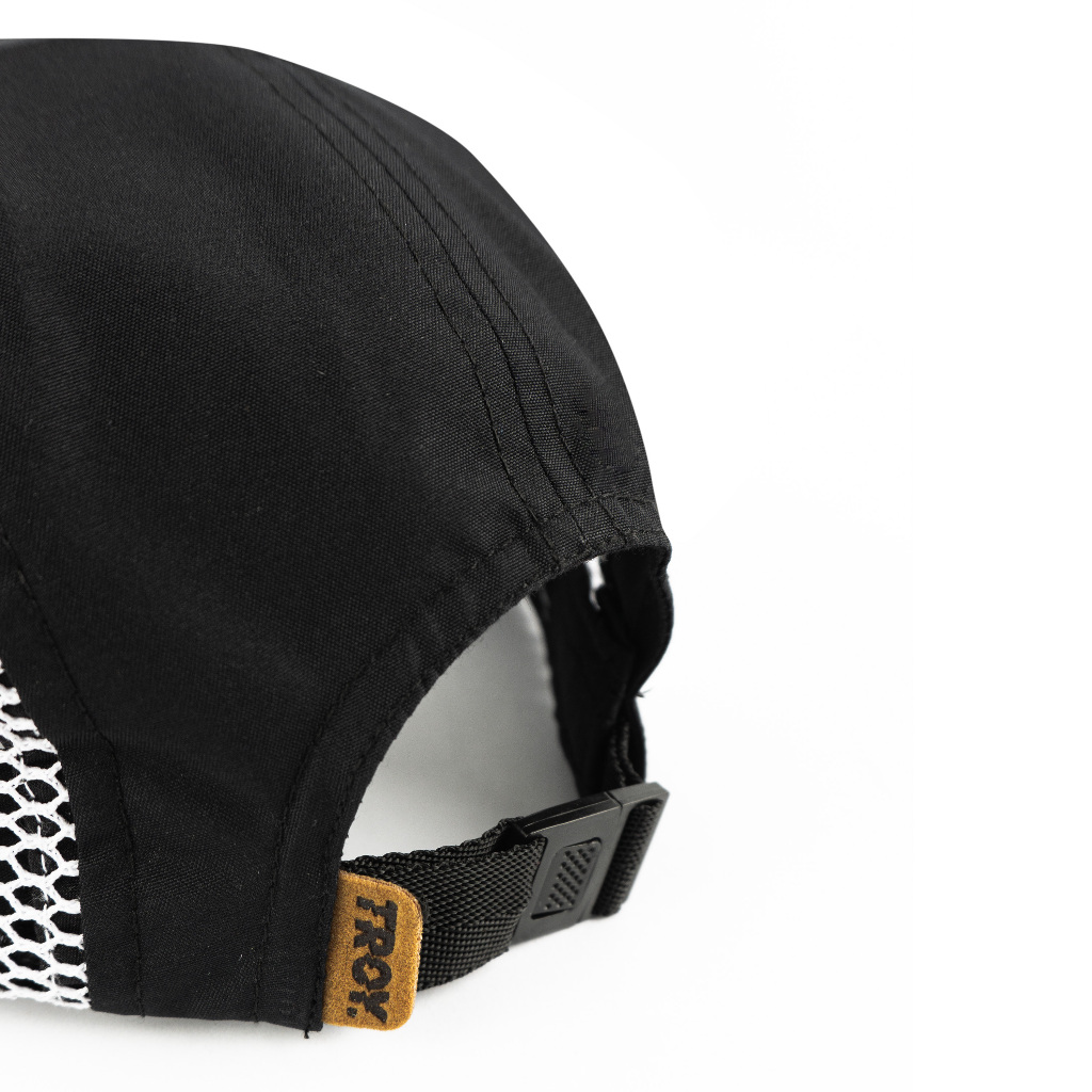 [Free Box] Troy Company Active Cap Cycling Cap Black White Starco - Topi Outdoor Topi Lari Topi Sepeda Hitam Putih ACD 3470