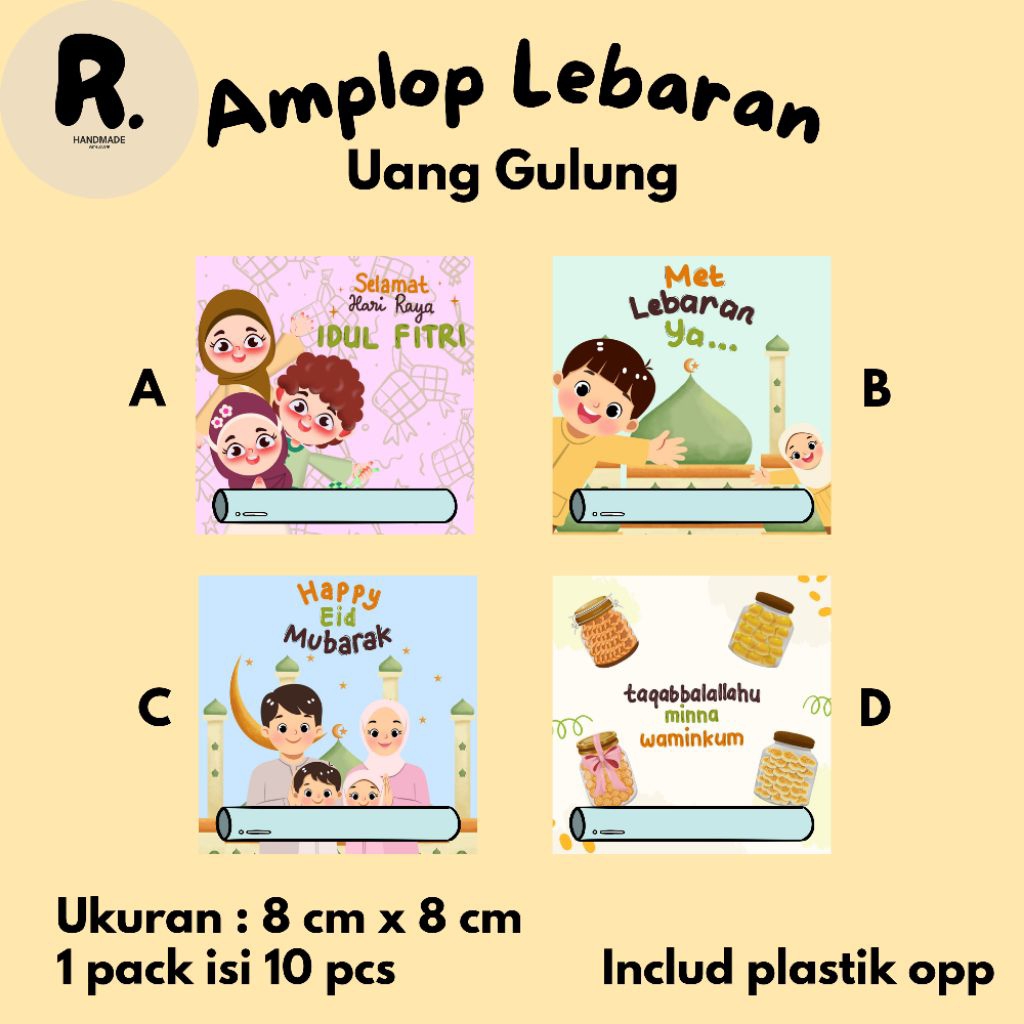 Amplop Lebaran Unik Uang Gulung
