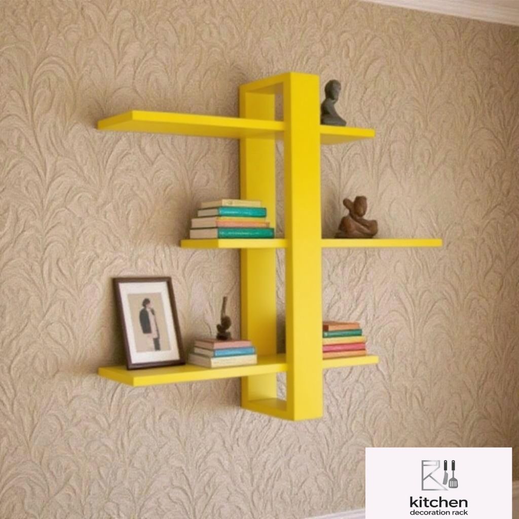 Rak Dinding Minimalis Modern | Rak Pajangan Buku & Dekorasi Ruang Tamu – Desain Unik Stylish