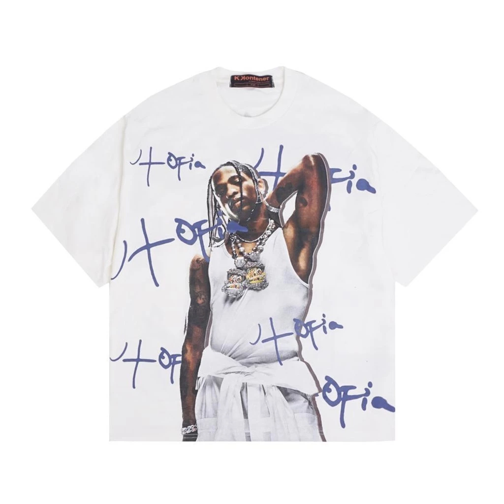 KAOS TRAVIS SCOTT UTOPIA - OVERSIZE TSHIRT - PUTIH