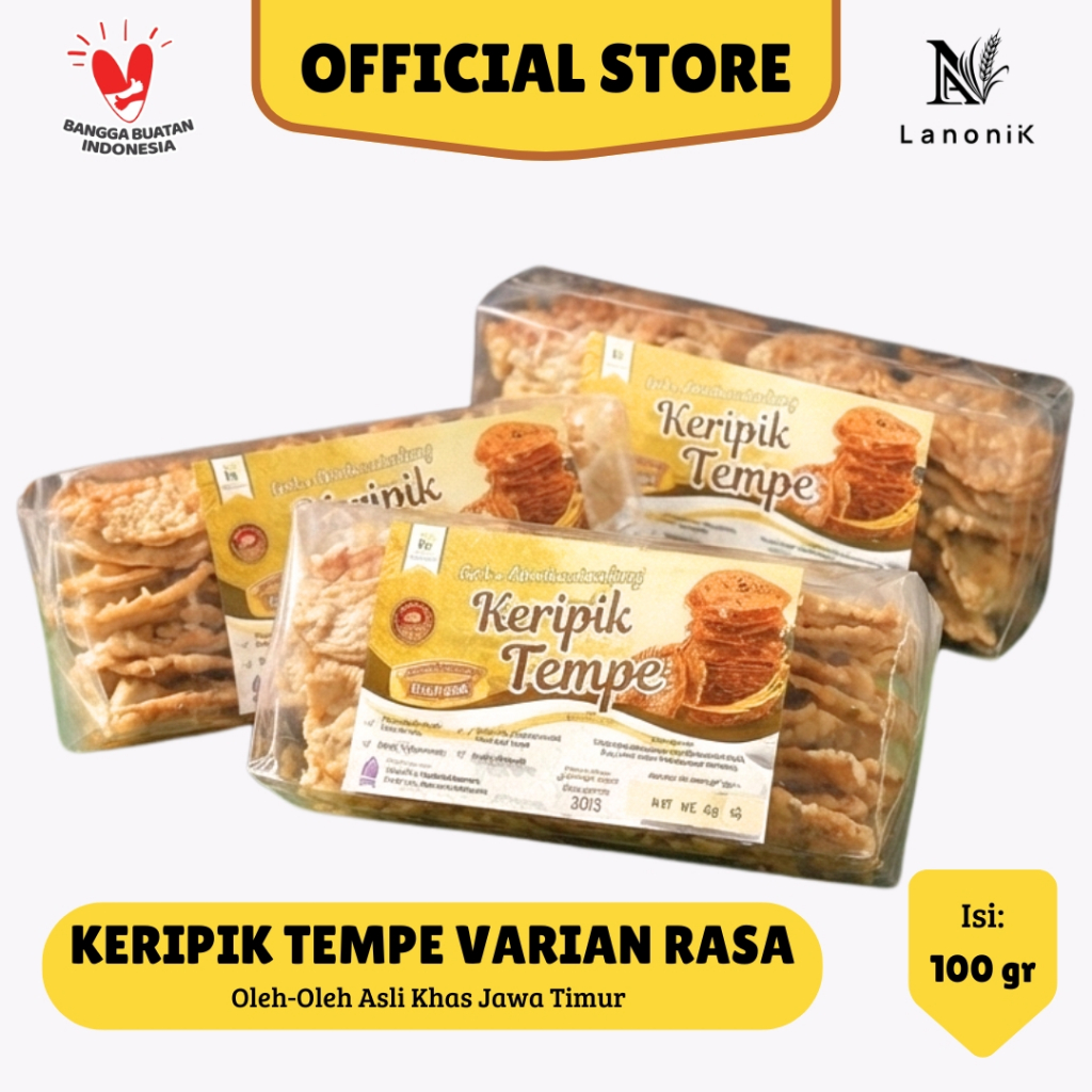 [KRIPIK TEMPE MALANG] Varian Rasa | Oleh Oleh Khas Malang | Camilan Keripik Tempe Renyah by La Nonii