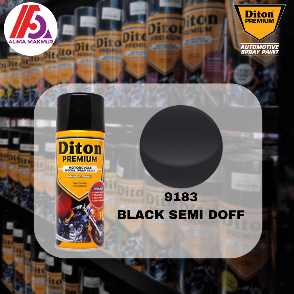 Diton Premium 9183 Black Semi Doff 400cc / Pilok Diton Hitam Semi Doff / Pilok Diton Black Semi Doff
