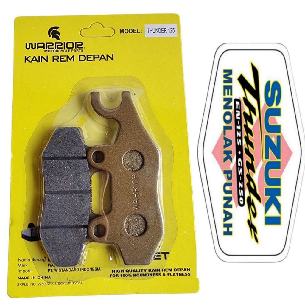DISPAD KAMPAS REM DEPAN THUNDER 125, KLX 150 250 NOT EXPIRED ORIGINAL WARRIOR