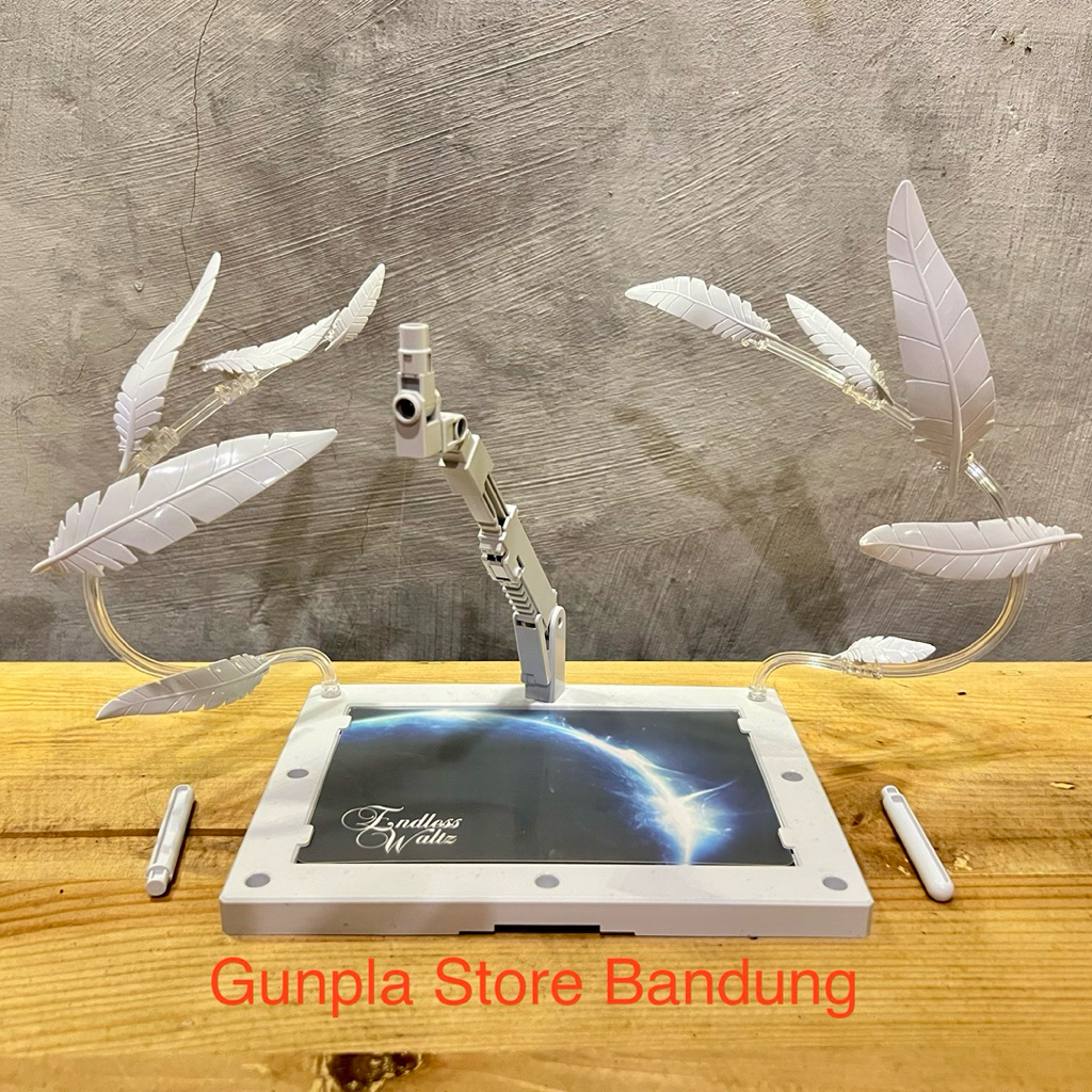 MG 1/100 Seraphim effect Wing Zero Custom , effect bulu sayap + action stand base