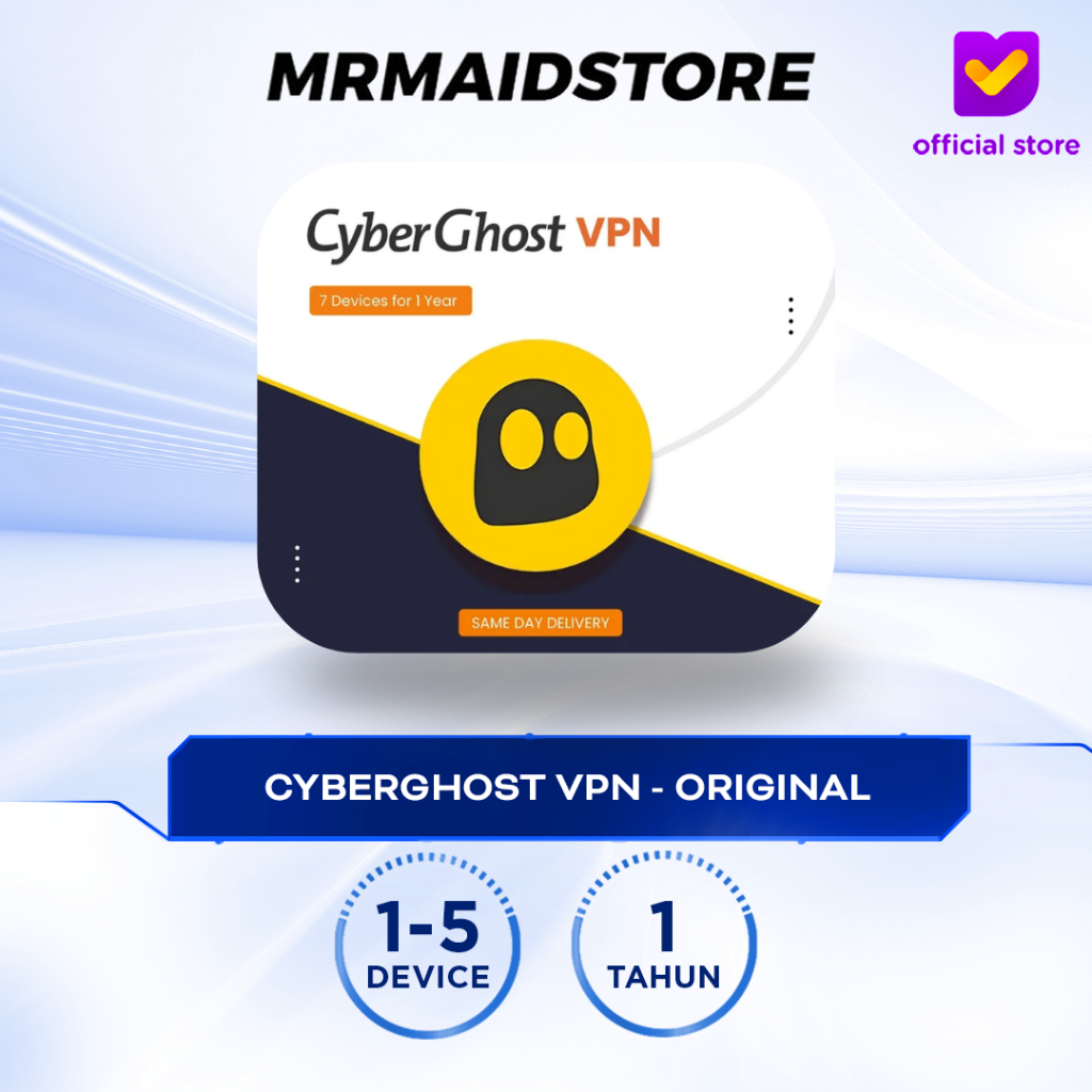 CyberGhost VPN 1 Tahun – 100% Original & Resmi