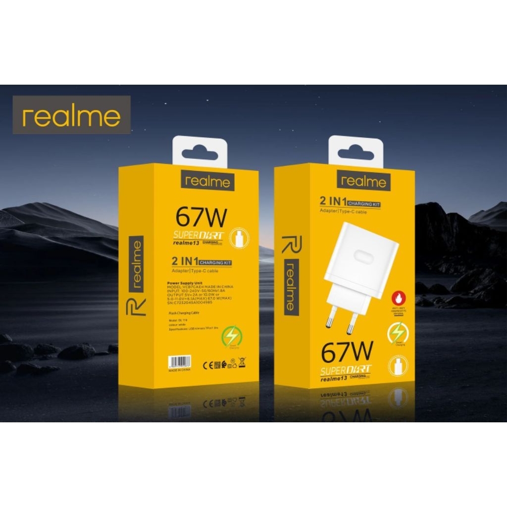 Charger Max Ori 100% Realme 67W Fast Charging DART - Type C