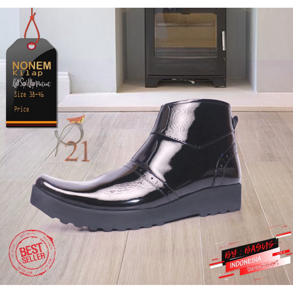 Sepatu P21- Sepatu pdh polisi nonem/ Sepatu kerja pria/ Sepatu kantor