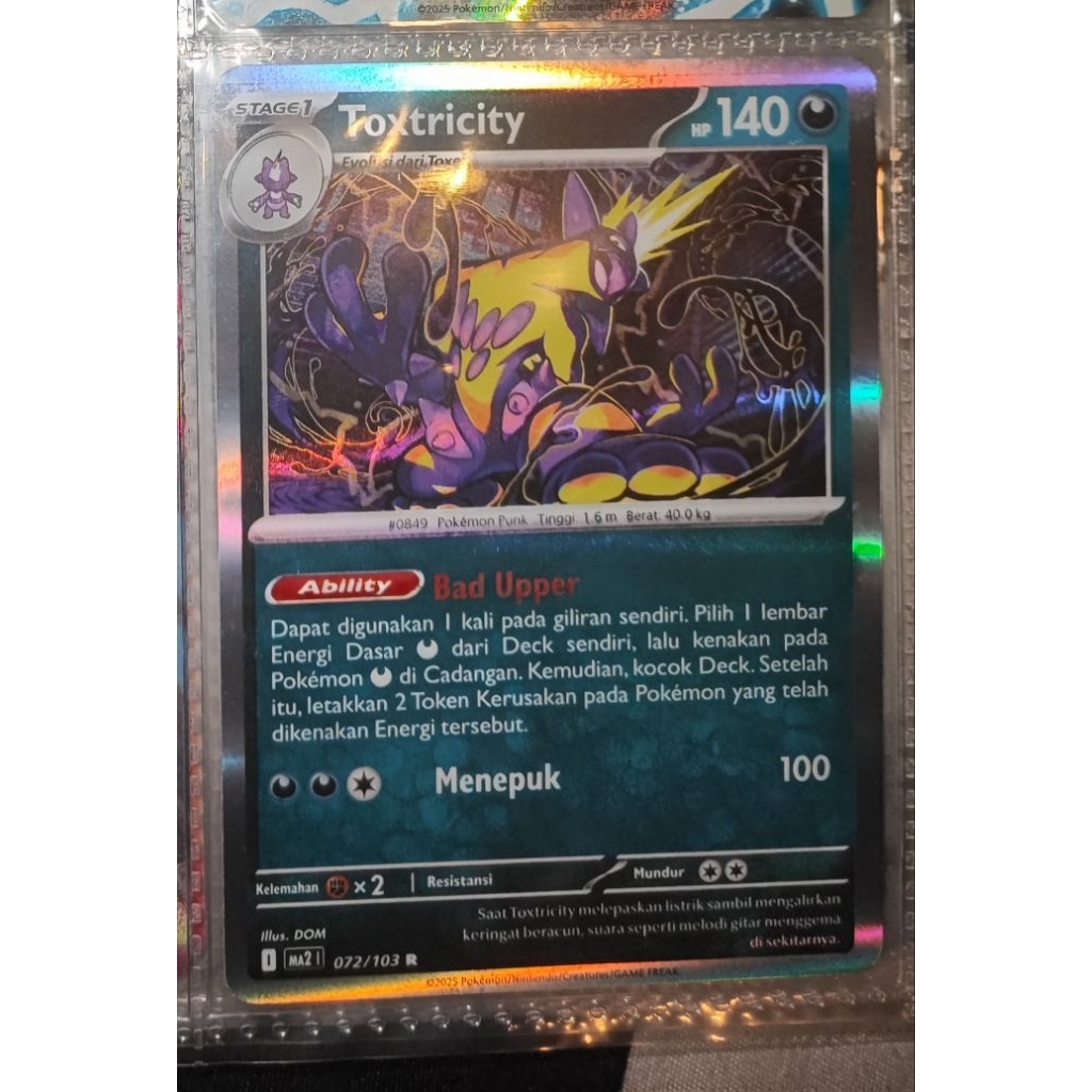 toxtricity r kobaran biru ma2 original kartu pokemon tcg trading card game Indonesia