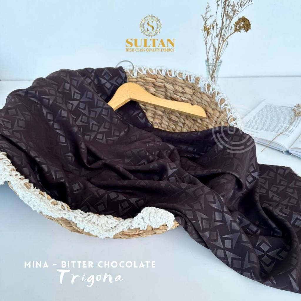 KAIN MINA ANTI UV SULTAN EMBOSS TRIGONA 50 CM
