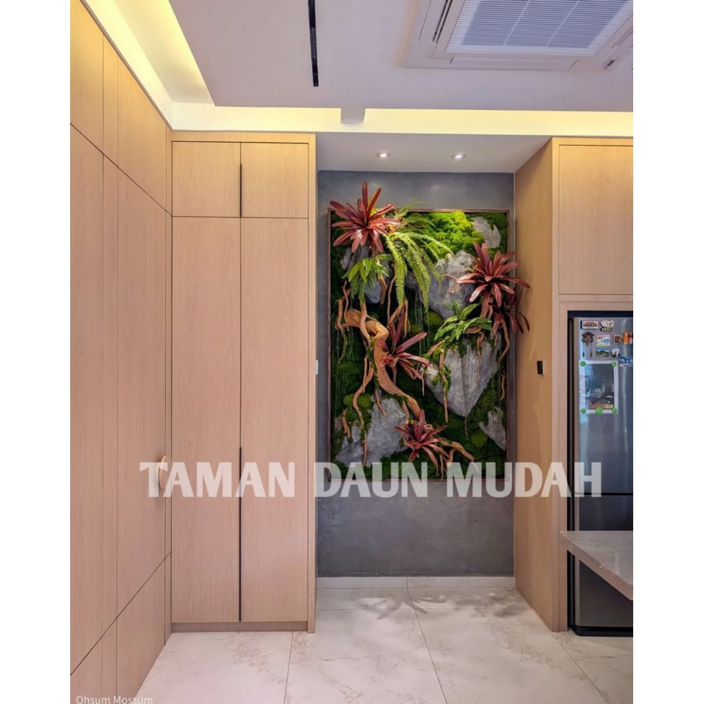 pembuatan taman vertikal garden lumut mos artifisial / taman vertikal garden