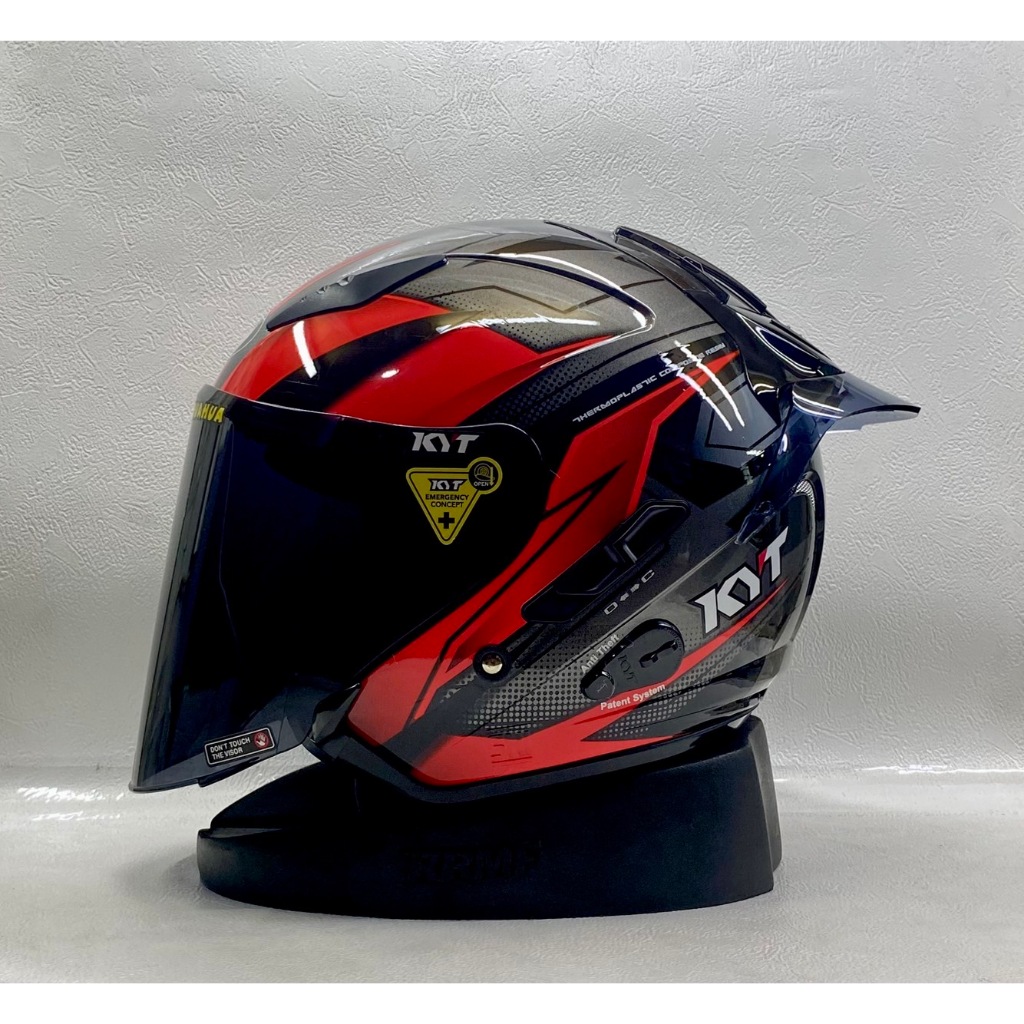 KYT GALAXY FLAT R ALL MOTIF KC SMOKE FREE SPOILER 2D & 3D PAKET GANTENG - KYT ORI DOT SNI HELM KYT H