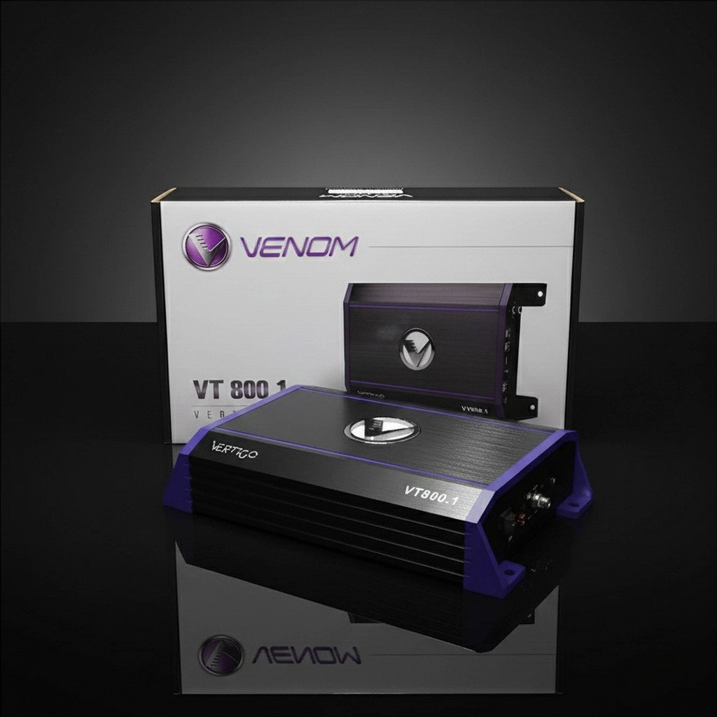 Venom Vertigo VT800.1 : Power Amplifier Monoblock Class D - 800 Watts - Bass Bertenaga & Stabil
