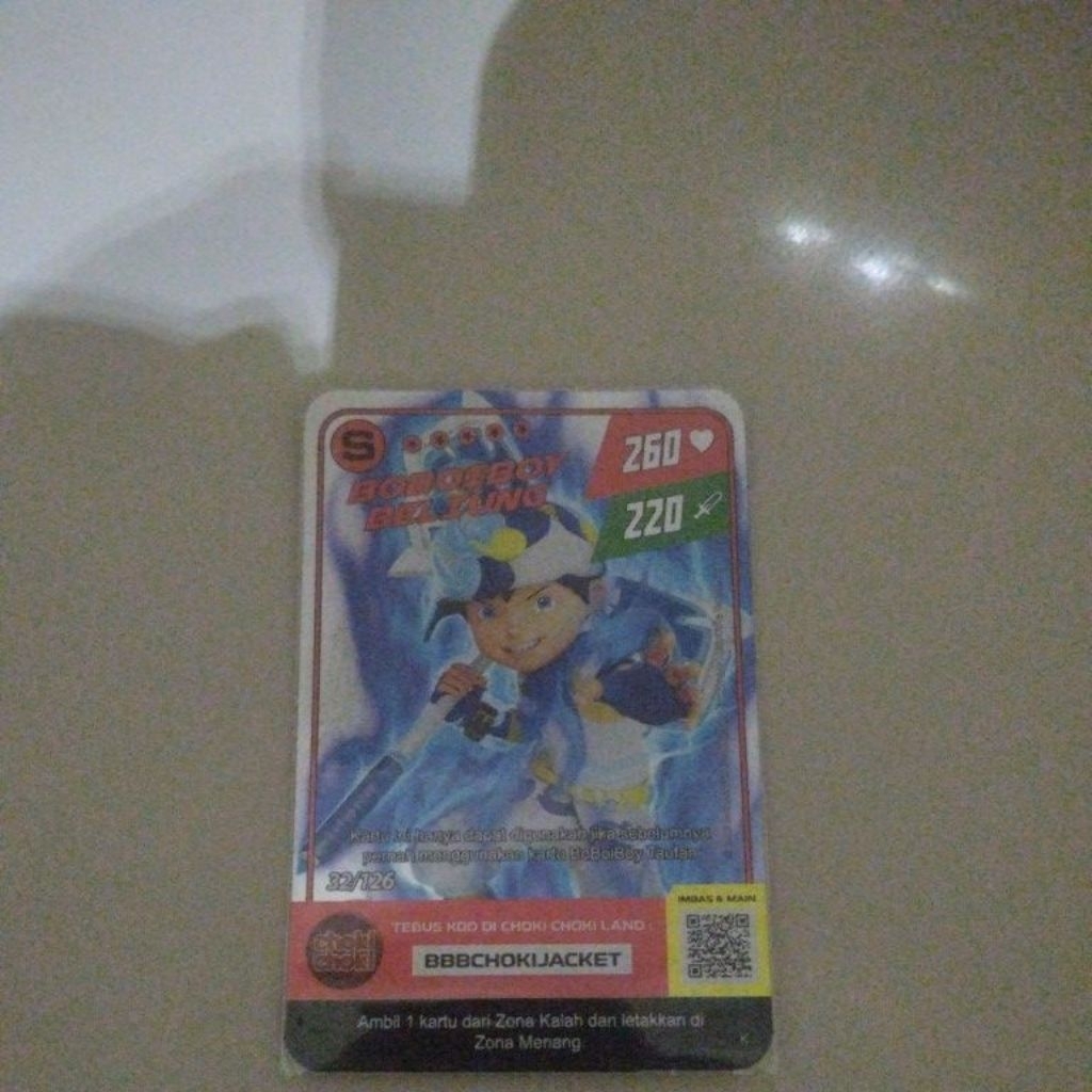 kartu boboiboy beliung S