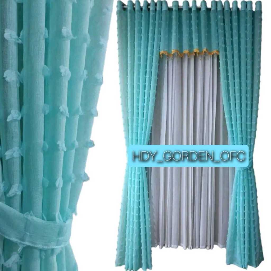 Hordeng Satuset Gorden Jendela Rumah Bahan Vitrase Ruby Panjang Pendek Tinggi 2,50 Cm Murah Dan Leng