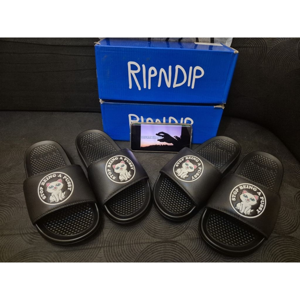 Sandal RIPNDIP Stop Being a Pussy Slides Black