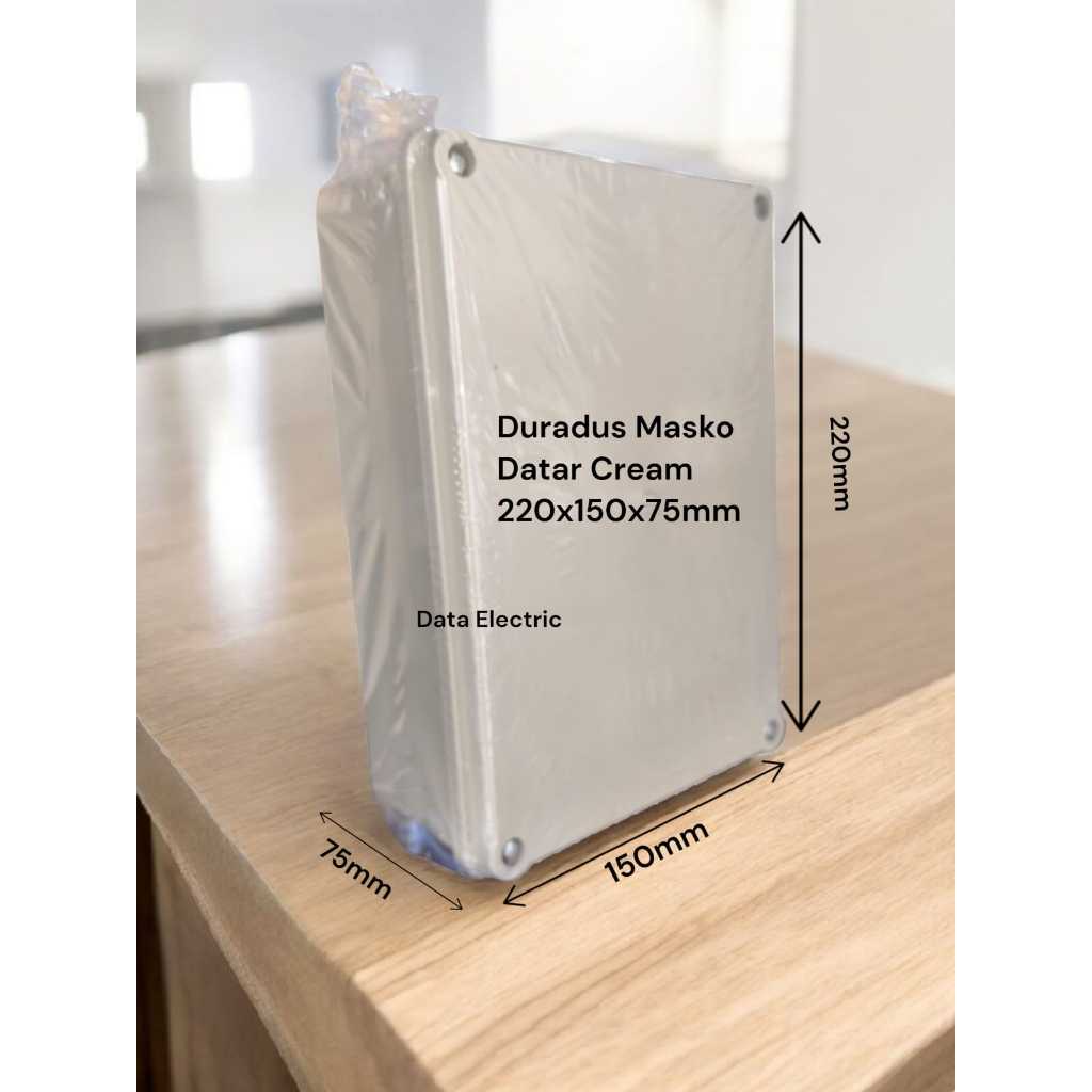 MASKO Duradus / Junction Box HITAM dan Cream DATAR