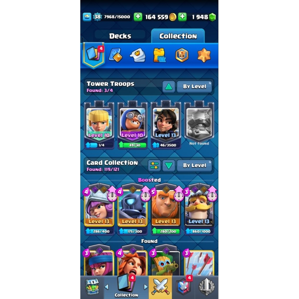 jual akun clash royale arena 21