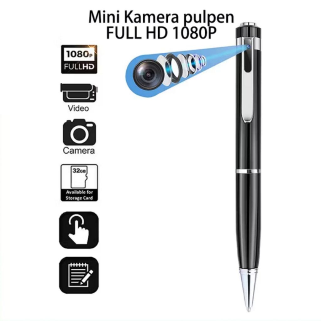 tanpa wifi kamera pena 1080p spy cam rekaman video pulpen kamera