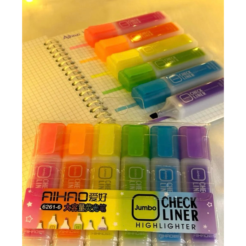 STABILLO/HIGHLIGHTER 6 WARNA AIHAO 6261-6 (1 SET)