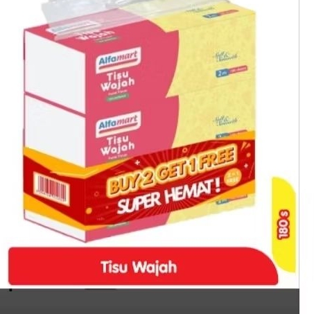Tissue Alfamart 180 sheet isi 3 pack