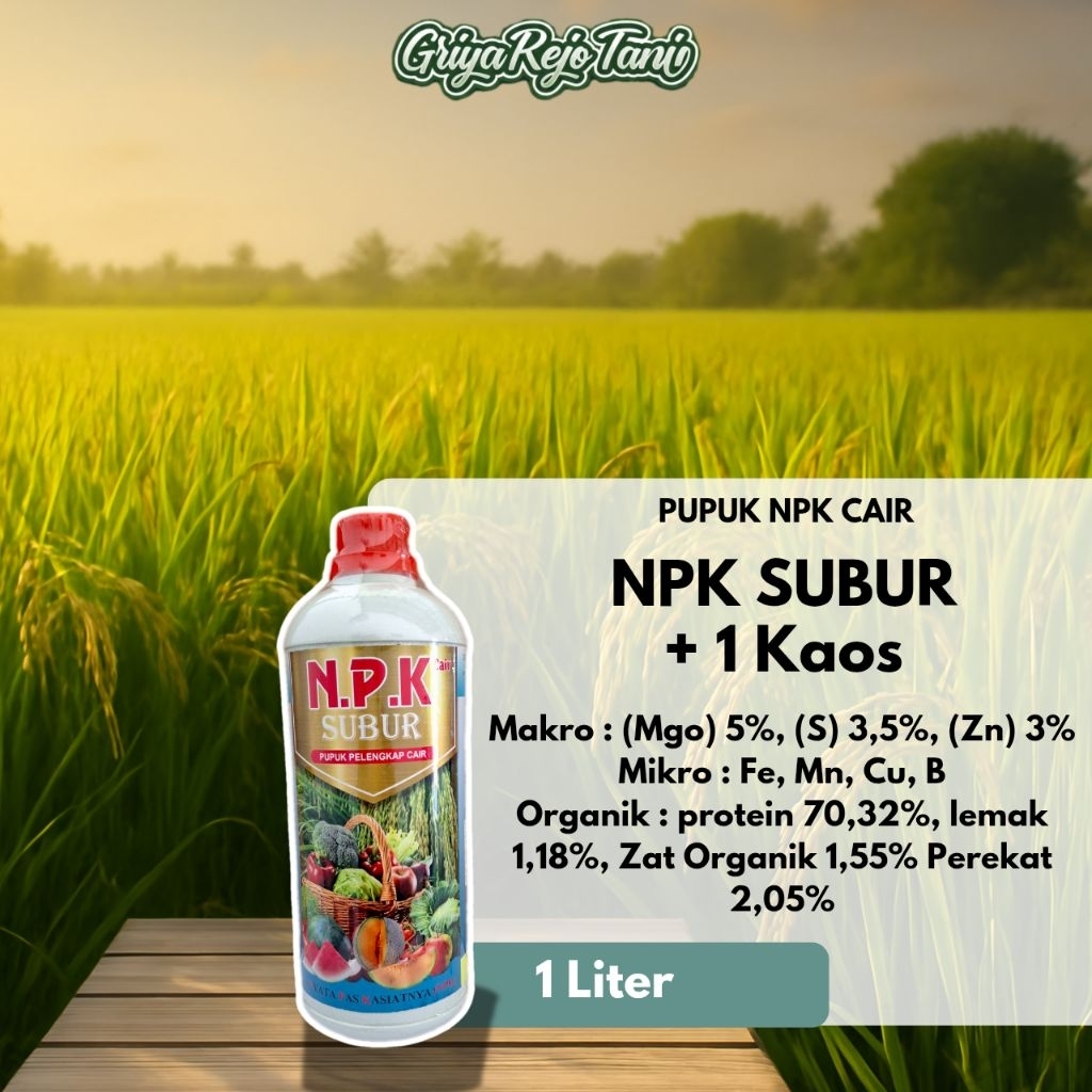 Pupuk cair NPK Subur - 1L gratis kaos