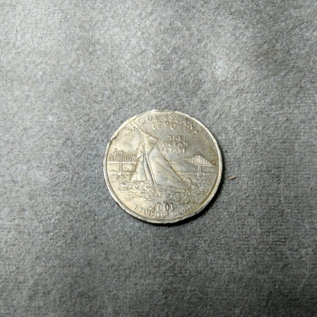 koin 50 state quarter Rhode island 2001