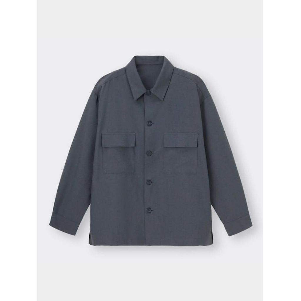 outer kemeja CPO gu uniqlo oversize