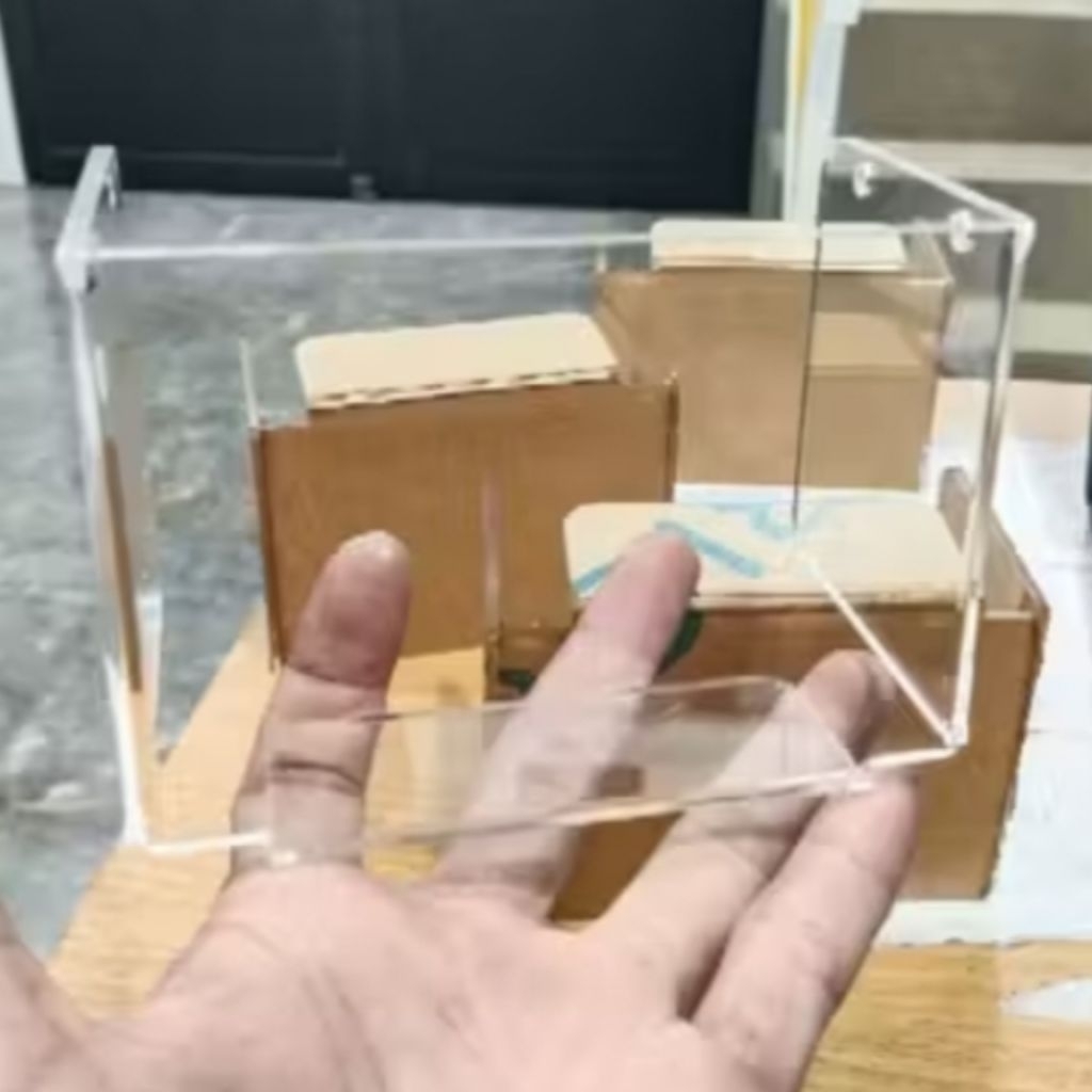 Tabokan satria 2tak lumba bahan akrilik bening ketebalan 3 Mili pnp satria 2 tak lumba